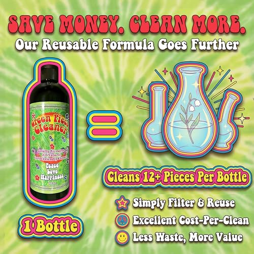 Green Piece® Glass Cleaner 1 Bottle (Made in USA)- All Natural Earth Friendly Multi-purpose Cleaner for Metal, Ceramic, Water Pipe 16 oz - style: 1. 16 Fl oz ( Pack of 1)