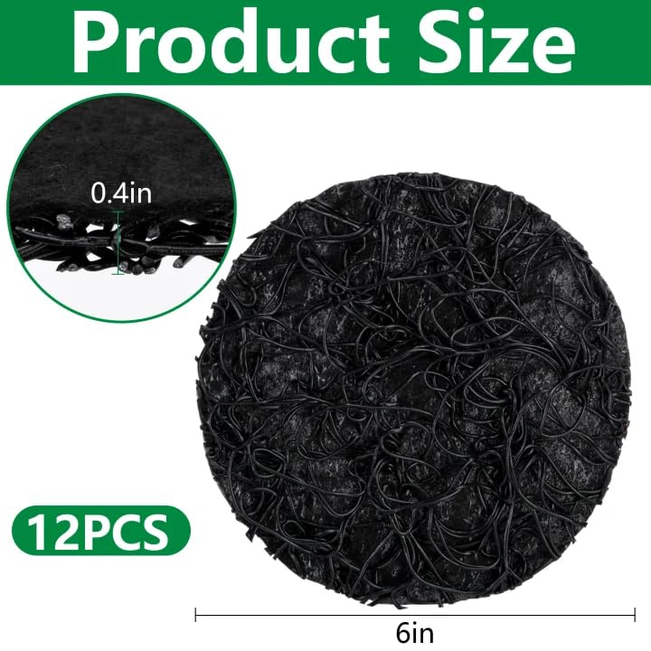 12 Pack Pot Mesh Drainage Discs, 6 Inch Thickened Drainage Hole Insert Pads, Reusable Plant Pot Bottom Mesh Mats for Indoor Outdoor Gardening to Prevent Soil Loss and Keep Root Healthy - color: 6 Inch-12 Pcs