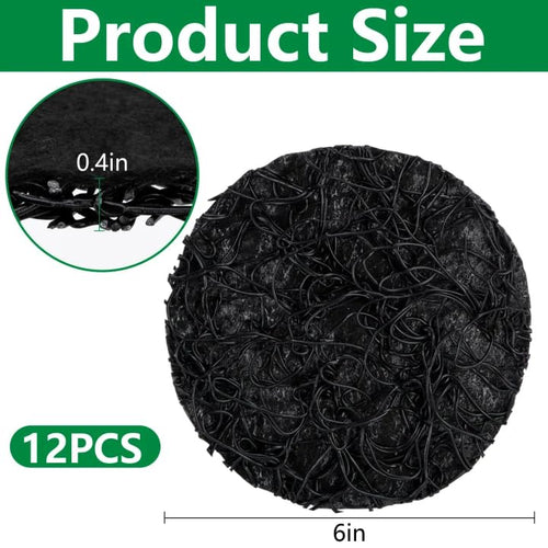 12 Pack Pot Mesh Drainage Discs, 6 Inch Thickened Drainage Hole Insert Pads, Reusable Plant Pot Bottom Mesh Mats for Indoor Outdoor Gardening to Prevent Soil Loss and Keep Root Healthy - color: 6 Inch-12 Pcs