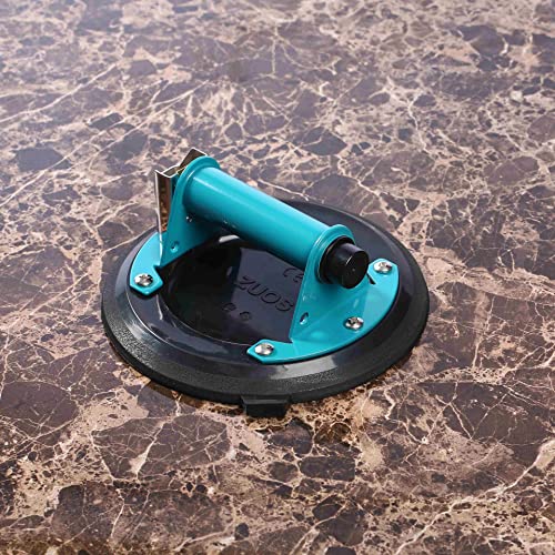 ZUOS 8" NEW Glass Suction Cup for Granite & Glass Lifting, (Suitable for flat and rough surfaces) Vacuum Suction Cup with Metal Handle and ABS Pump,350lbs Load Capacity (suction cup-B)