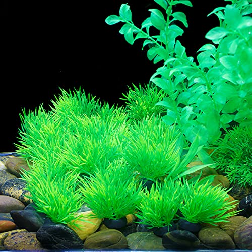 20Pcs Aquarium Plants Decor, Aquarium Artificial Plants Decoration Ornament Fish Tank Ornament Small