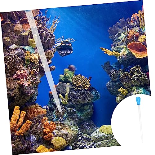 GANAZONO Fish Dropper Feeder Pipette Cleaner Whisky Pipette Water Dropper Fish Net Aquarium Fish Tank Cleaning Pipette Fish Tank Water Cleaner Pipette for Fish Tank Aquarium Pipette Blue - size: 43.00X4.00X4.00CM
