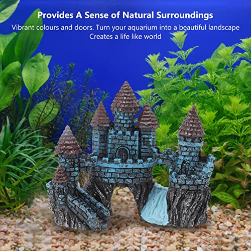 Castle Decoration for Fish Tanks, Eco-Friendly Hideout, Realistic Resin Ornament Idea