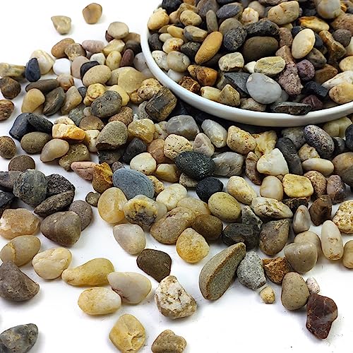 40LB Decorative River Rocks Gravel - 2/5" Mixed Color Gravel for Vase Filling, Flower Pot Paving. Gravel for Garden Decoration,Landscaping,Aquarium Aquascape Gravel, Fish Tanks Gravel(8-12MM) - size: 40LB, style: 8-12MM