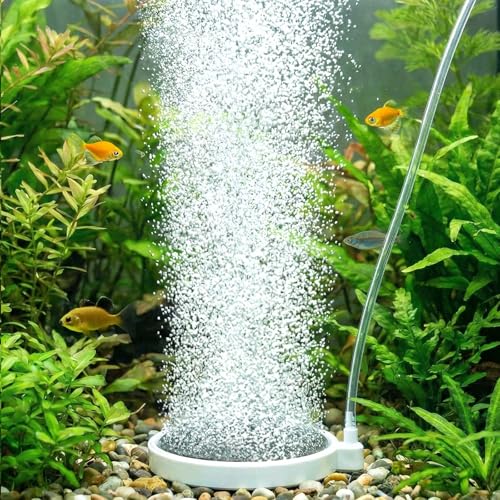 Aquarium Bubbler Air Stone – 4 Inch Fish Tank Nano Quiet Dissolved Oxygen Diffuser Make Super Tiny Bubbles for 35-100 Gallon Aquarium Fish Tank Hydroponics - size: 10cm, for 35-100 Gal
