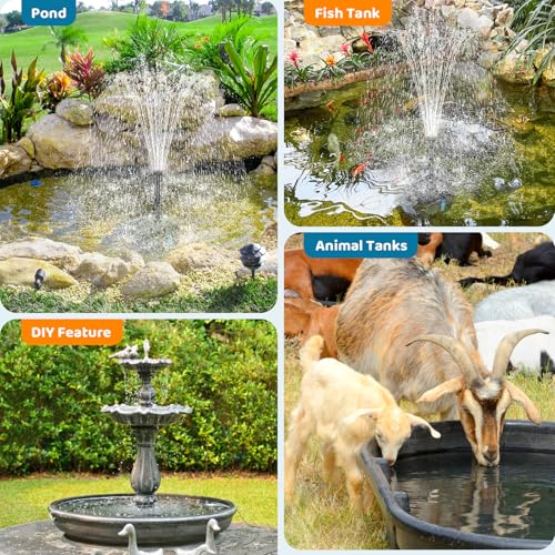 Antfraer 25W Solar Pond Filter with Water Pump, Solar Pond Pump with 6.6FT PVC Tubing/16.5FT Cord, Pond Filter Box for Outdoor Small Pond Waterfall Garden Bird Bath Water Clear - size: 25W