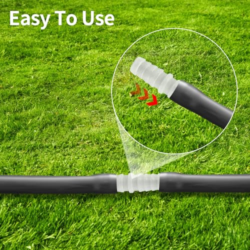 3/8" Barbed Hose Connector, 5-Pack Plastic Barb Fitting Adapter for Air, Water, Fuel Lines - Universal Tubing Mender for Aquarium, Water Pump, Irrigation Systems (3/8) - size: 3/8