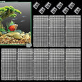 Plastic Aquarium Divider with Clips Grid Panel Aquarium Lid Hood Fish Tank Divider Filter Bottom Isolation Pane Separator for Mixed Breeding(8 PCS,White)