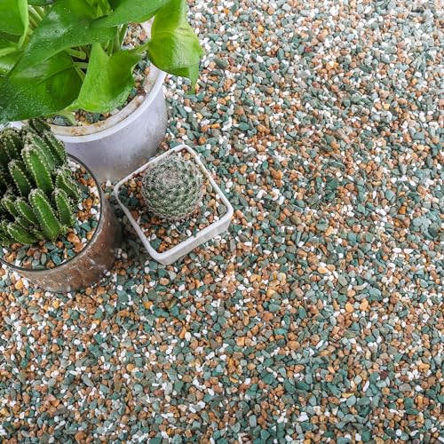 18lb Mix Rocks for Plants in Door -Mix Perlite,Maifanitum Stones,Zeolites Rocks for Bonsai Succulent Cactus Potting Soil and Vase Fillers, Fairy Gardening,Top Dressing - color: Mix Rocks, size: 18lb