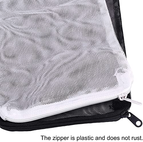 Wave Point 10pcs Aquarium Filter Media Bags with Zipper for Activated Carbon, Biospheres, Ceramic Rings, etc. - color: Black & White
