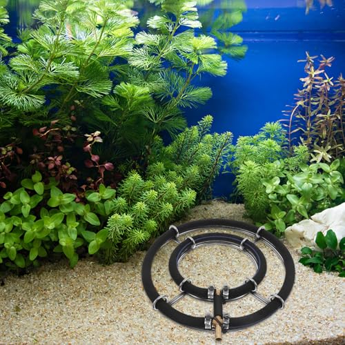 NUOBESTY Aquarium Air Diffuser Stainless Steel Air Stone - Pond Bubble Panel Fish Tank Bubbler Aeration Equipment Bubble Ring Pump Stone for Hydroponics 25CM