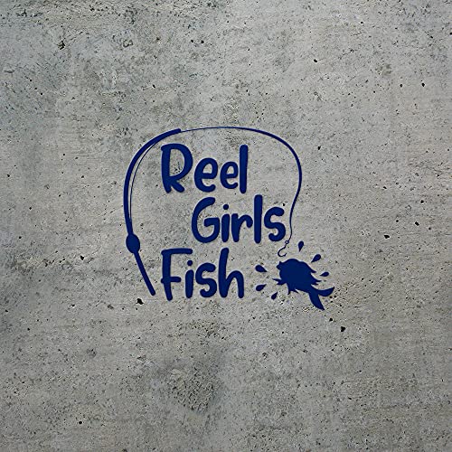 2 Pcs - Decal Stickers of Girls Fish (Navy Blue) Premium Waterproof Vinyl Decal Stickers for Laptop Phone Accessory Helmet Car Window Mug Tuber Cup Door Wall Decoration Andskusd44382Ab070722 - color: Navy Blue, size: 5.5'' x 4.8''