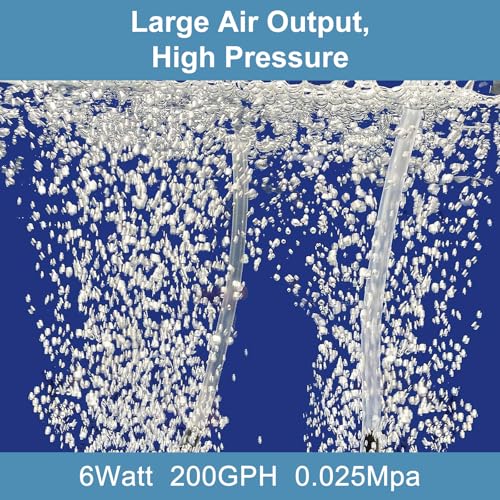 AquaMiracle Quiet Aquarium Air Pump 200/317/475GPH High Pressure Commercial Air Pump Pond Aerator Bubbler Hydroponics Air Pump Oxygen Pump - size: For Tanks up to 600 Gal