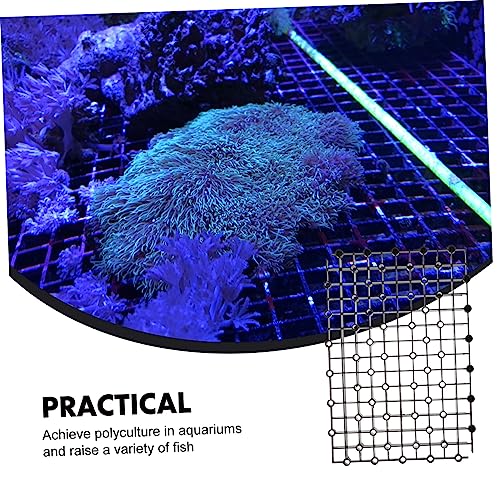 2pcs Aquarium Divider Filtering Plate Easy to Install Fish Tank Accessory for Bottom Isolation and Prevention Suitable for Freshwater Tanks - color: Black