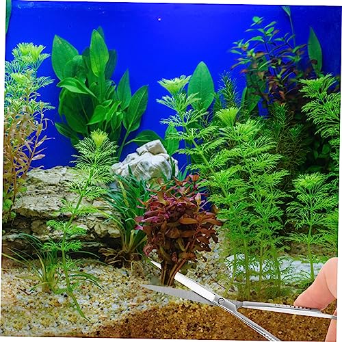 Abaodam Stainless Steel Spring Scissors for Aquatic Plants Portable Aquarium Clipper for Easy Maintenance and Trimming Aquarium Tool for Aquascaping and Fish Tank Care