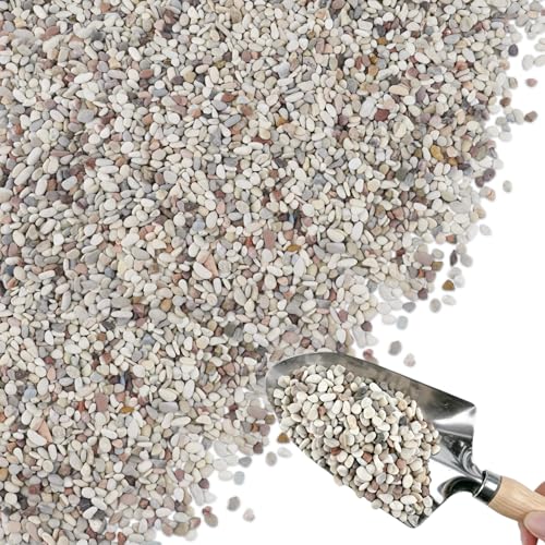18lb Succulent and Cactus Gravel Pebbles, 1/5 Inch Mixed Color Natural Rocks for Fish Tank, Indoor Plants, Aquarium, Vases, Landscaping - color: AK Stones, size: 18lb