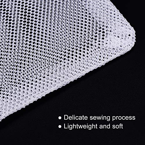 PATIKIL Aquarium Filter Media Bags 10x10cm 4 Pack Fish Tank Mesh Bags with Zipper White