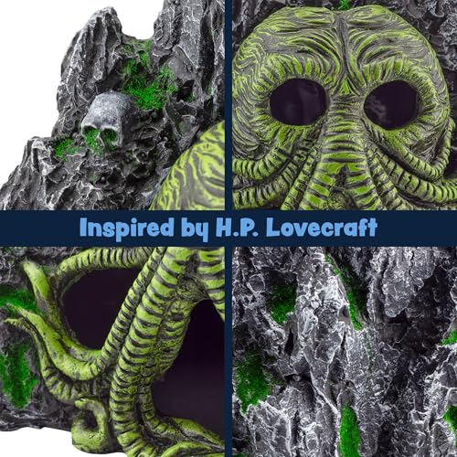 Toy Vault Cthulhu Monster Aquarium Cave Hideaway Fish Tank Decor, H.P. Lovecraft Themed