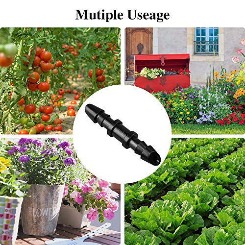 70 Pack Drip Irrigation Universal 1/4" Barbed Coupling Fitting, Barbed Connectors for 1/4" Drip Tubing - size: 70P-Coupling Fittings
