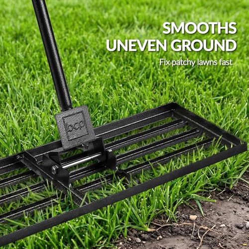 Best Choice Products Lawn Leveling Rake 30 x 10-Inch, Professional Grade Lawn Leveler Tool with 78-Inch Handle, Heavy-Duty Leveling Rake for Soil, Yard, Garden, Landscaping & Golf Course