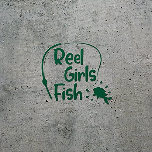 2 Pcs - Angdest Club Decal Stickers of Girls Fish (Green) Premium Waterproof Vinyl Decal Stickers for Laptop Phone Accessory Helmet Car Window Mug Tuber Cup Door Wall Decoration Andskusd44382Gr070722 - color: Green, size: 5.5'' x 4.8''
