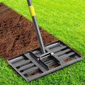Lawn Leveling Rake, Heavy Duty 17"x10" Curved Ground Plate, 72" Long Handle Lawn Leveler Tool Landscape Rake for Compost Soil Dirt Sand Grass Peat Moss - style: 17X10" - 6FT