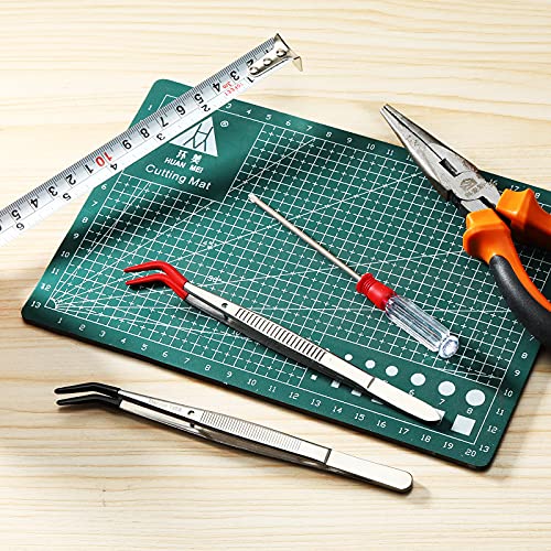 Honoson 2 Pieces Tweezers Curved Bent Tip Tweezers with Rubber Silicone Tips PVC Coated Non Marring Soft Long Rubber Stainless Steel Tools for Jewelry Crafts(Red, Black) - color: Red, Black