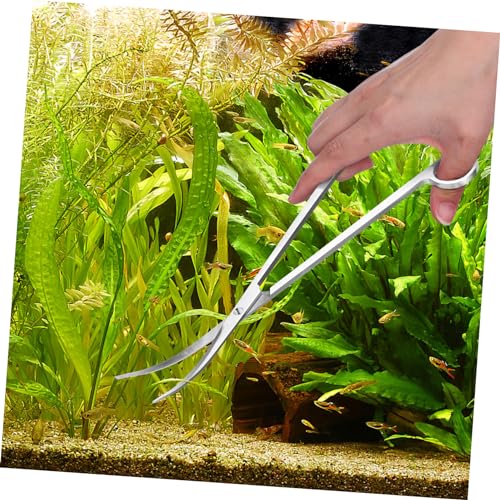 Mipcase 1set Aquascaping Tool Kit Aquarium Scissors Tweezers and Scraper for Plant Trimming and Fish Tank Maintenance Terrarium Cleaning Set