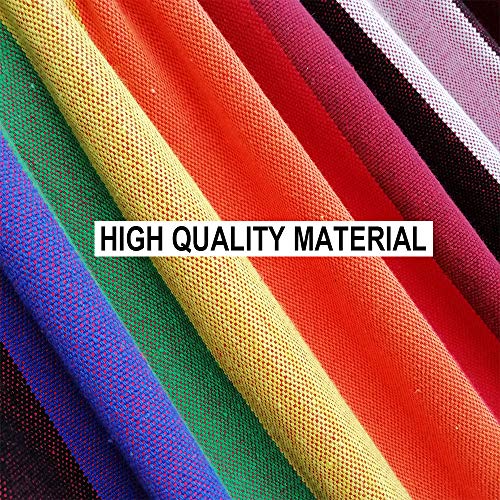 GOCAN Brazilian Single Hammock 1 Person Canvas 200X100cm Total Length 310cm Load 250kg Cotton Hammock for Garden Backyard Outdoor and Indoor - color: Full Color(single)