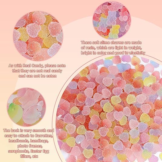 Tmtains Slime Charms Kawaii Resin Charms 3D Cute Nail Charm Mini Flatback Luminous Animal Charm Bulk Resin Jewelry Making Turtle Embellishments Supplies for Cell Phone Scrapbooking DIY Crafts - color: Colorful