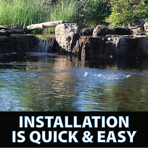PondAir 2, Complete Aeration Kit, Whisper Quiet Water Garden Oxygenation Bubbler System Adds Oxygen to Koi & Fish Ponds, Outdoor Aerator Compressor Pump, Tubing & 2 Air Submersible Stone