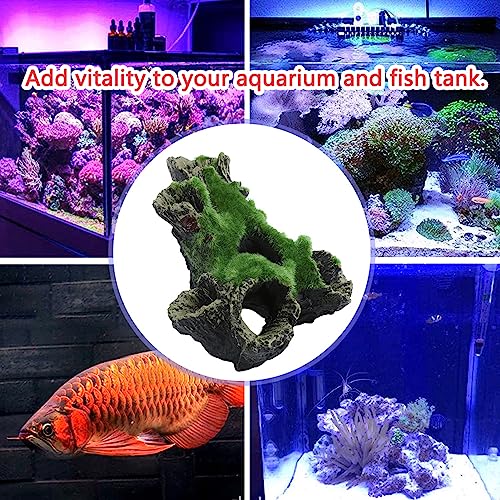 TOPINCN Fish Hide Cave Ornament Decoration Box Skin Cave Fish Shrimp Avoidance Cave Simulated Dead Wood Cave Avoidance House for Shrimp Shrimp Pumpkins Artificial