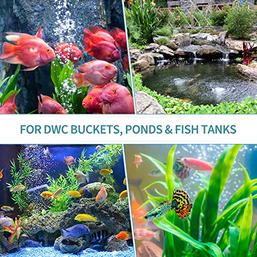 Pawfly Aquarium Air Stone 2 Inch Bread, Fish Tank Air Stone Oxygen Diffuser for Air Pump Fish Tank Bucket Small Pond and DWC Reservoir - size: 2.3 Inch