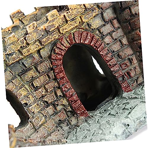 DOITOOL Vintage Castle Ornament for Fish Tank Resin Aquarium Landscape Decorations