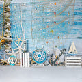 Kate 6.5x6.5ft Microfiber Summer Holiday Backdrops for Photography Rudder Helm with Anchor Photo Background Nautical Theme Party Decoration Props Backdrop - size: 6.5x6.5ft