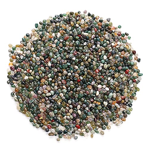 Cherry Tree Collection 1/2 Pound Polished Tumbled Gemstone Chips, Pebbles, Crystal Chips Bulk for Jewelry Making, Healing, Plants, Succulents, Aquariums, Decoration, Chakra (Fancy Jasper) - color: Fancy Jasper