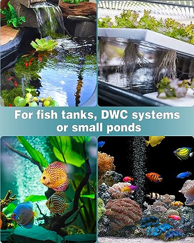 Pawfly Aquarium Air Stone for Air Pump 3 Inch Fish Tank Air Stone Bubbler Cylindrical Bubble Release Tool Oxygen Diffuser for Fish Tanks Buckets Small Ponds and DWC Systems, 2 Pack