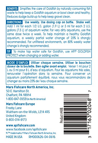 API GOLDFISH AQUARIUM CLEANER Aquarium Cleaner 4-Ounce Bottle
