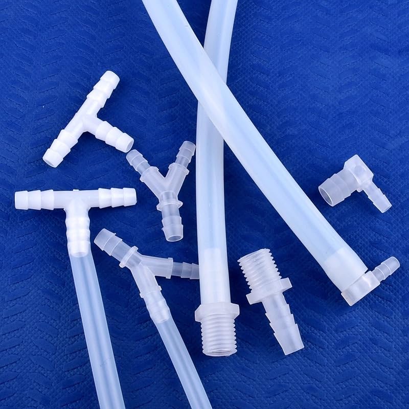 Plastic 3/32”hose ID Barb pipe connectors Joint Splicer Mender Adapter Union Boat Water Air Aquarium O2 Fuel(pack of 12) - size: 3/32 Inch, style: 12
