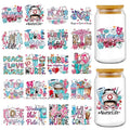 Rngmsi UV DTF Cup Wrap - 20 Sheets Nurse UV DTF Wraps for 16 oz, Bow Daisy Drink Cups Affirmative Uvdtf Stickers for Glass Water Bottles, Pink Blue Rub on Transfer Decals, DIY Nurse Gift - style: Nurse