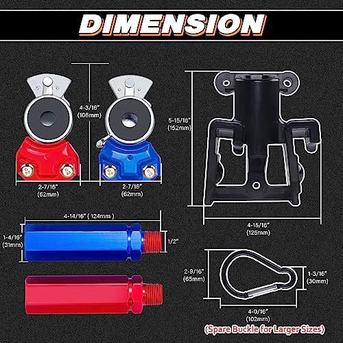 15FT Air Line Kit 3 in 1 Airline Air Hose Kit for Semi Truck Tractor Trailer with Glad Hand & Gladhand Handles & Gladhand Holder & Tender Spring Kit