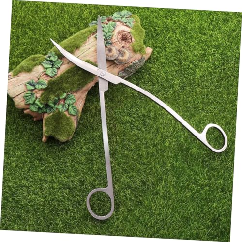 HANABASS Wave Stainless Steel Aquarium Scissor Rustproof Trimming Tool for Freshwater Plant Care Ergonomic Design for Comfortable Use for Aquascaping Low-Angle Trimming