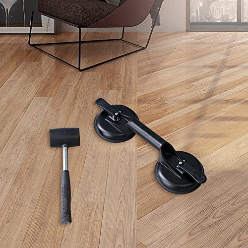FCHO Glass Suction Cups Heavy Duty Aluminum Handle Holder Hooks to Lift Large Glass/Moving/Pad for Lifting/Dent Fixer (2 Pack) - color: Black