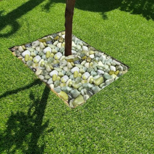 YISZM 20lbs Jade River Rocks, 1-2 Inch Natural Pebbles for Indoor Plants, High Polished Decorative Stones Vase Filler Fish Tank Aquariums Landscaping Garden Outdoor and Indoor DIY - color: Jade, size: 20 Pounds
