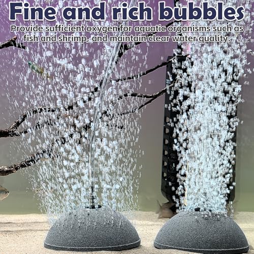 Mineral Airstones Bubble 4 Inch Ball Shape Diffuser Air Stone for Aquarium Fish Tank, Pump and Hydroponics(2 Pack) - size: 4inch，2PCS