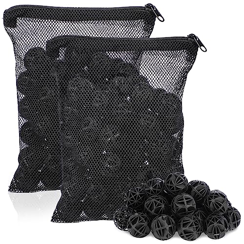 Segarty Aquarium Bio Balls, 1 inch Koi Pond Filter Media Bio Ball with Sponge for Aquarium Filter Canister Filter Biological Filtration for Freshwater Marine Fish Tank Sump (100 PCS with Mesh Bag) - color: bio ball, size: 100x
