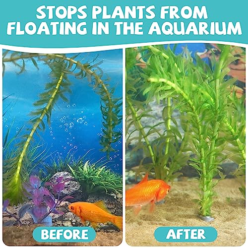 25 Pcs Aquarium Plant Weights, Plant Weights for Fish Tank, Anchors for Live Plants, Stops Plants from Floating in The Aquarium.