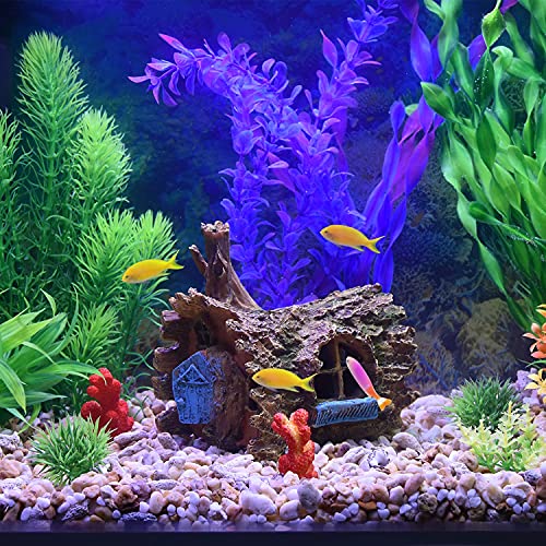 fazhongfa Fish Tank Decorations Betta House Hide Cave Aquarium Ornament Small and Medium Fish Accessories Fish Resin Toys Hideouts Aquarium Backgrounds - size: House