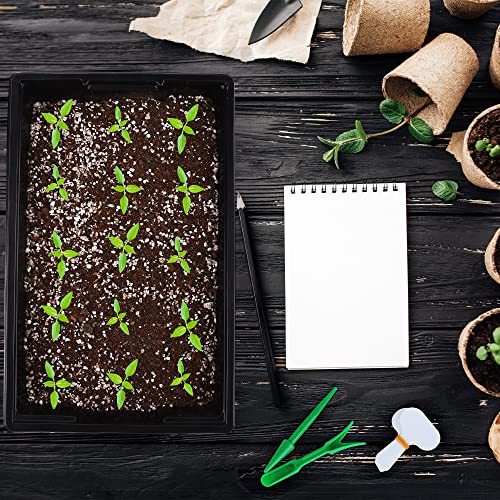 Hahood 6 Packs Seed Starter Tray Kits with Humidity Dome, Plastic Germination Growing Trays with Plants Labels, Planting Tools for Seeds Growing Starting, Germination and Seedling Propagation - color: Black