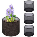 4 Pcs Aquatic Pond Planting Bags-7.1" H x 7.2" Dia Reusable Mesh Water Garden Pond Plant Pot-Breathable Black Round Lily Plant Pots for Pond Bog Plant Garden Terrestrial Plant - color: Black, size: Round